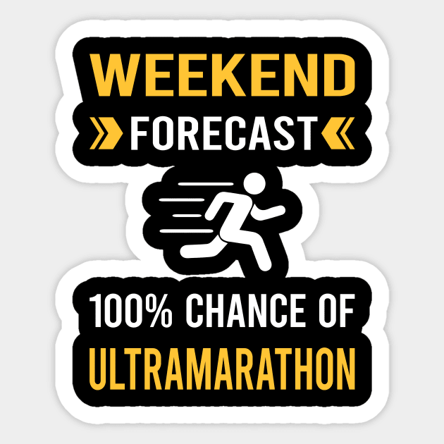 Weekend Forecast Ultramarathon Ultra Distance Running Sticker by Bourguignon Aror